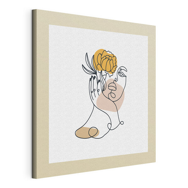 Cuadros Un dibujo de una mujer con una flor en la mano (SKU: s38014) Cuadros Cuadros Un dibujo de una mujer con una flor en la mano (SKU: s38014)