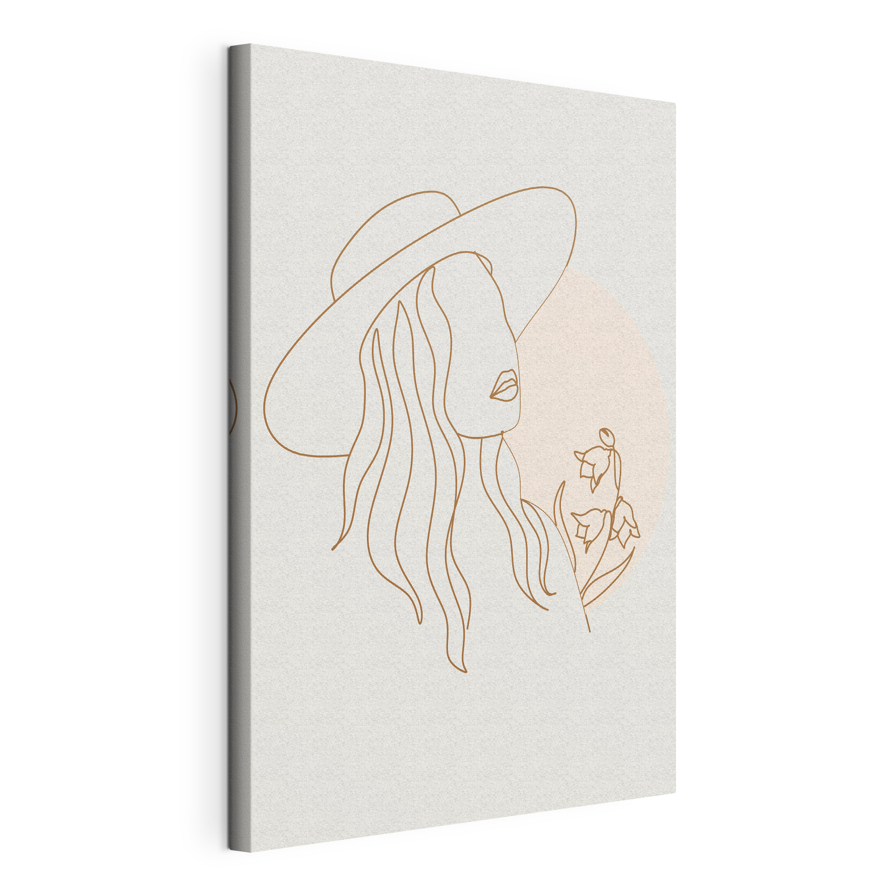 A drawing of a woman wearing a hat A drawing of a woman wearing a hat
