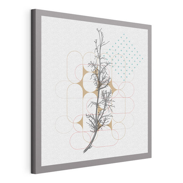 Cuadros Cuadros Un dibujo de una rama con hojas (SKU: s38025)