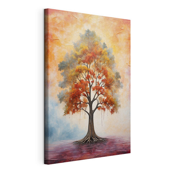Cuadros Cuadros Un cuadro de un árbol con hojas naranjas y amarillas (SKU: s38063)