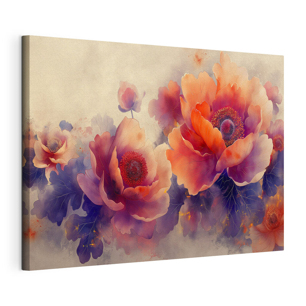 Vibrant blooms in soft pastel hues