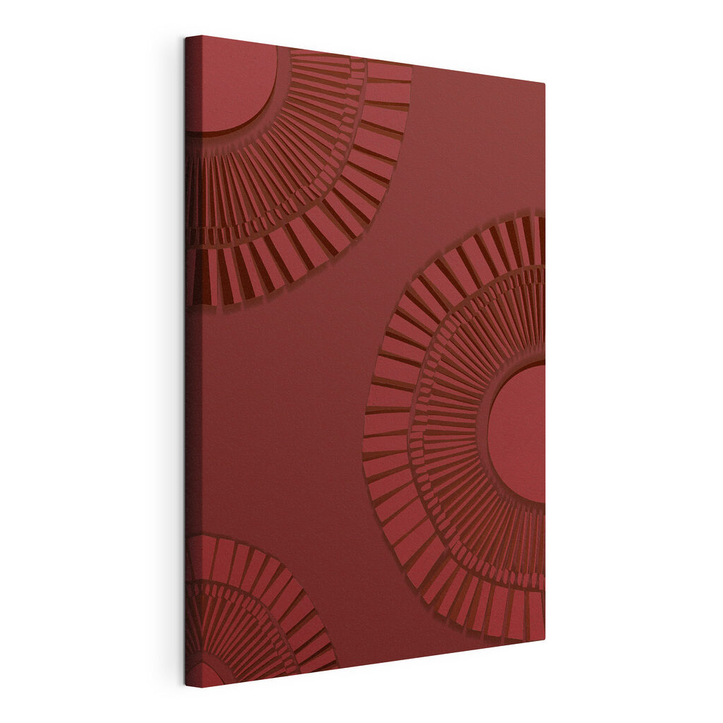 A red circular design on a red background A red circular design on a red background