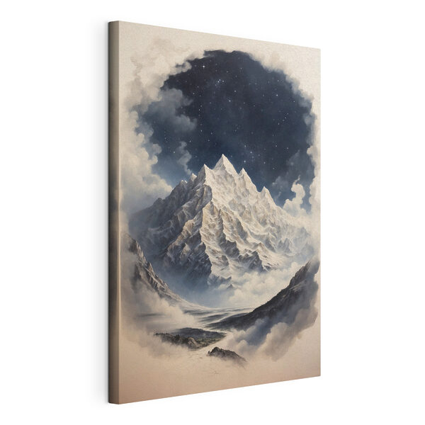 Cuadros Una montaña con nubes y estrellas (SKU: s38127) Cuadros Cuadros Una montaña con nubes y estrellas (SKU: s38127)