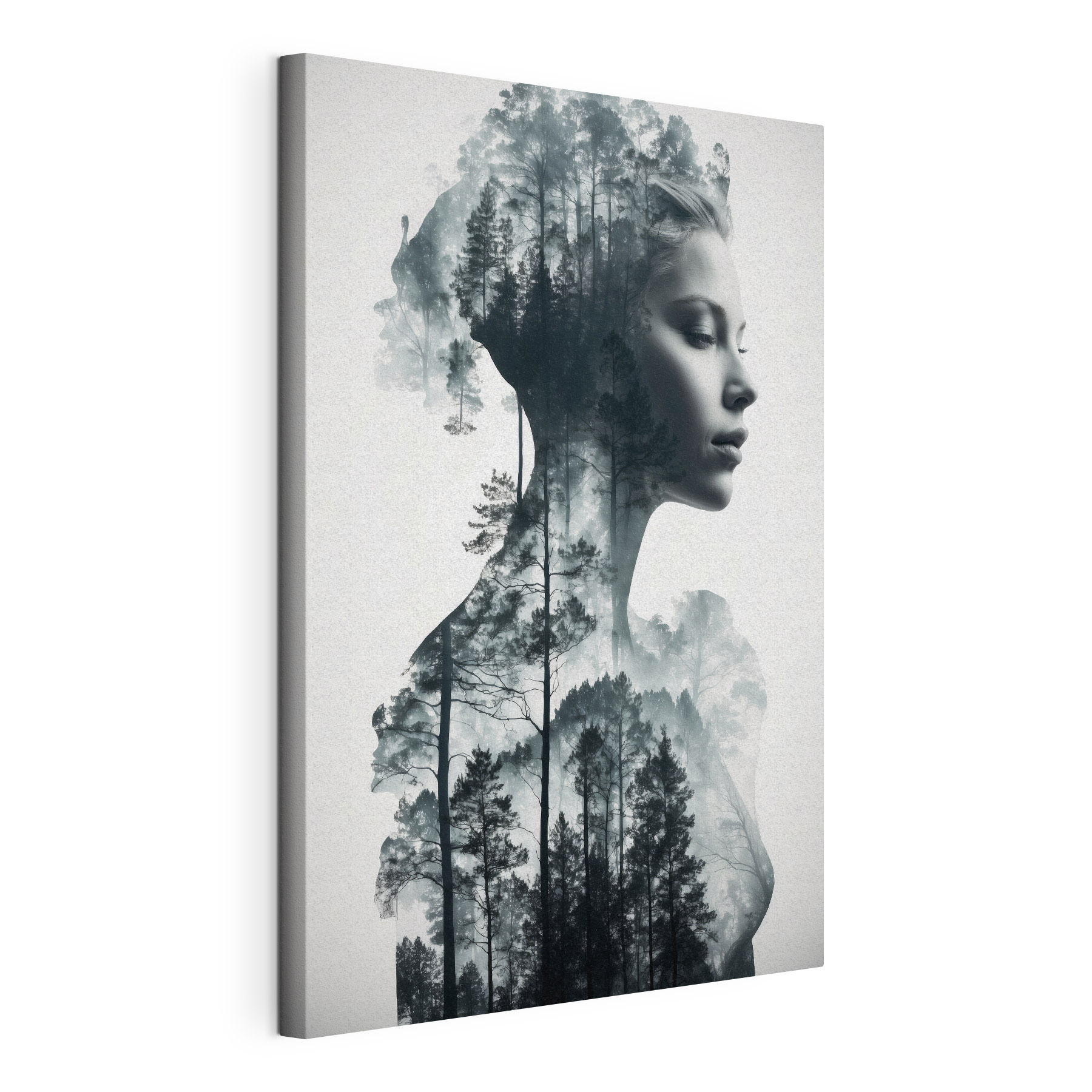 A woman's face and a tree A woman's face and a tree