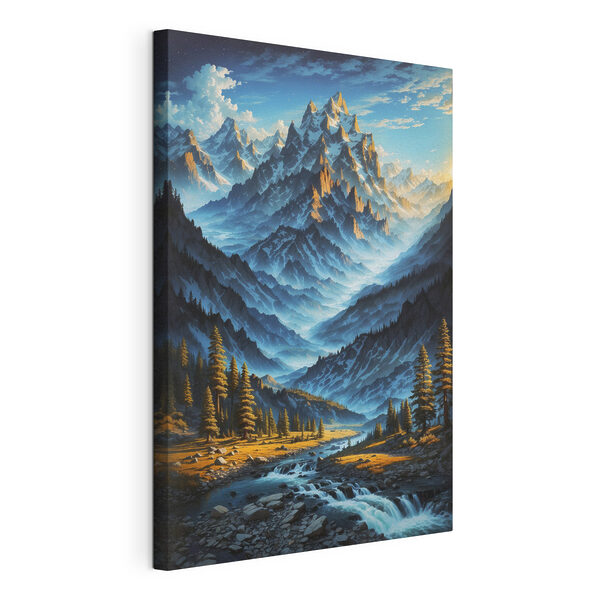 Cuadros Una cordillera con árboles y un río (SKU: s38134) Cuadros Cuadros Una cordillera con árboles y un río (SKU: s38134)