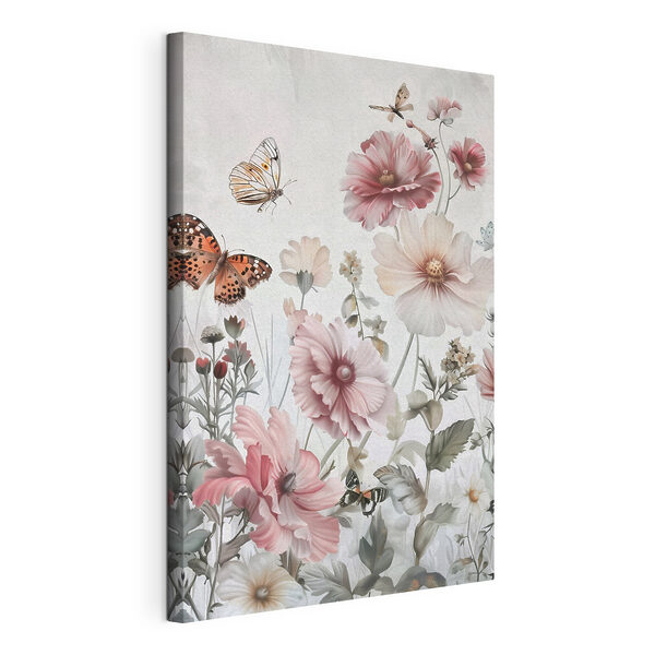 Cuadros Un primer plano de flores y mariposas (SKU: s38153) Cuadros Cuadros Un primer plano de flores y mariposas (SKU: s38153)