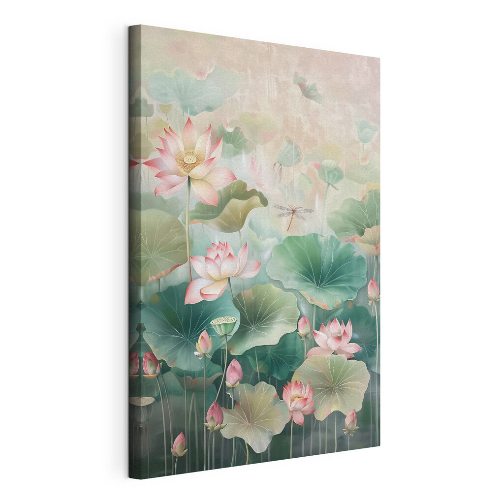 A painting of flowers and leaves A painting of flowers and leaves