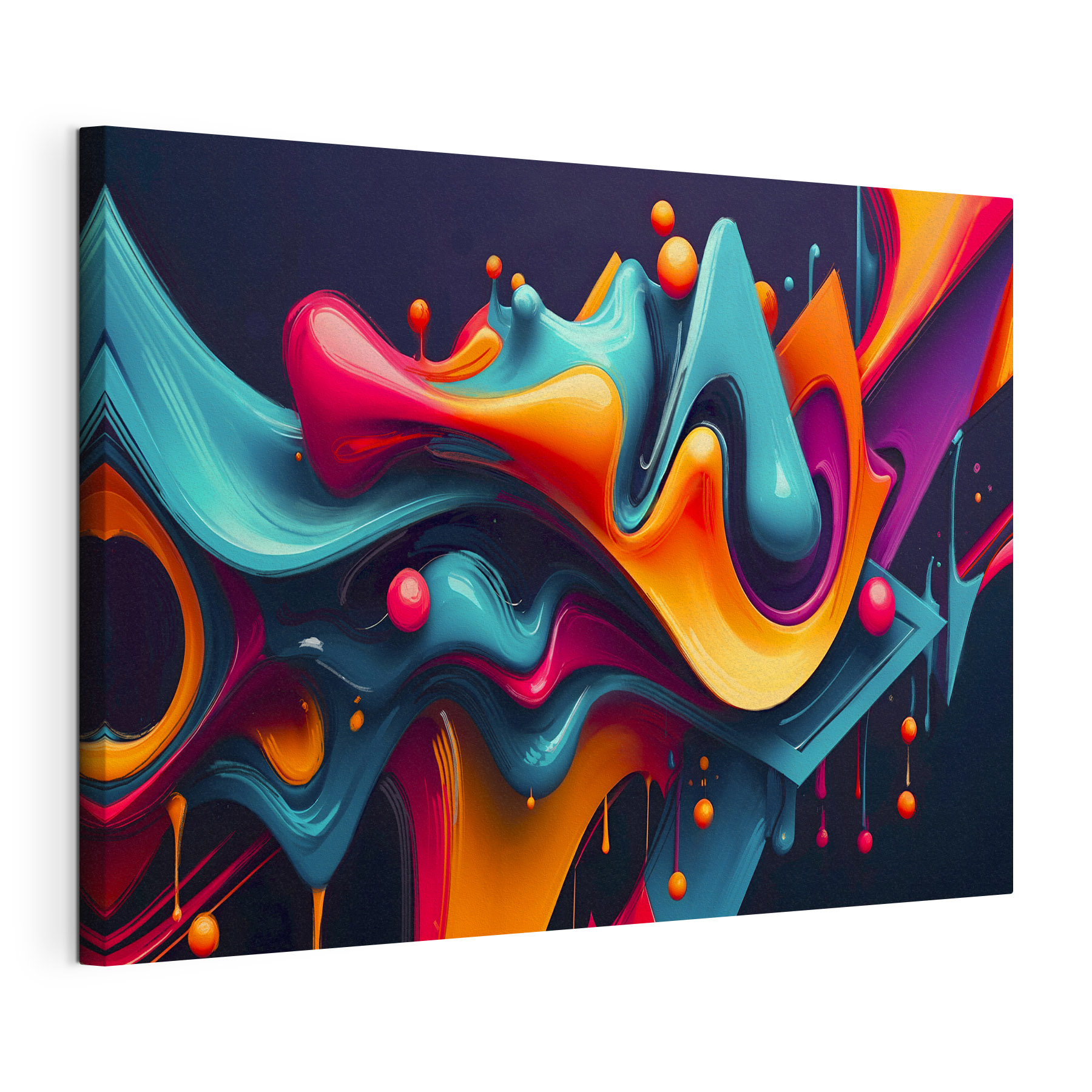 A colorful liquid with small balls A colorful liquid with small balls