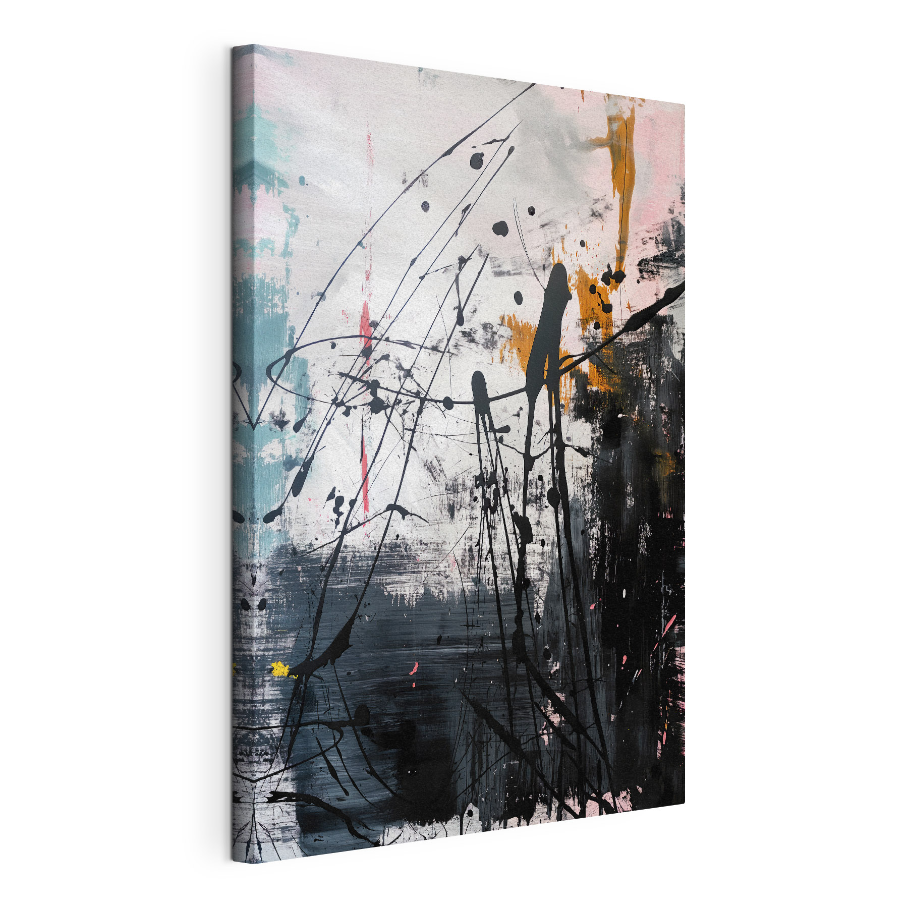 A painting of splattered paint A painting of splattered paint