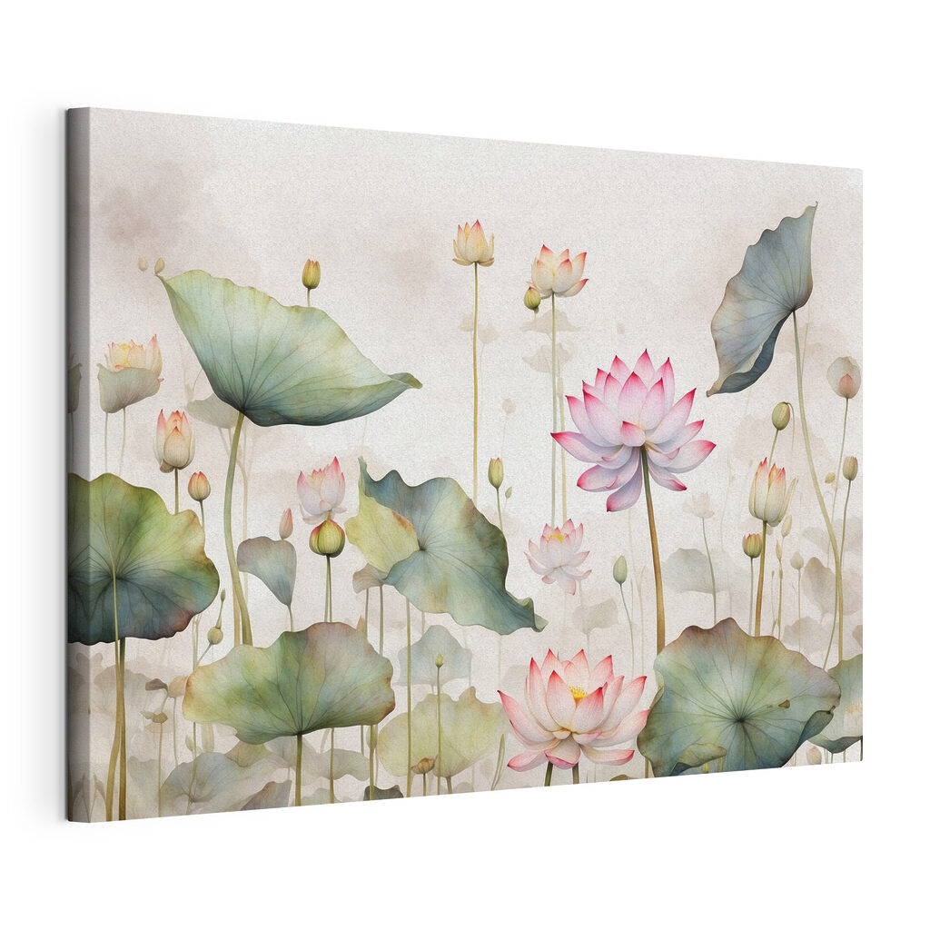 A painting of flowers and leaves A painting of flowers and leaves