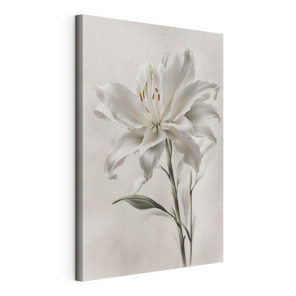 Cuadros Una flor blanca con hojas verdes (SKU: s38190) Cuadros Cuadros Una flor blanca con hojas verdes (SKU: s38190)