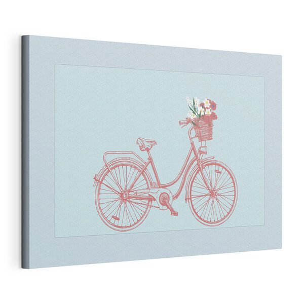 Bicycle with flowers in a basket Bicycle with flowers in a basket