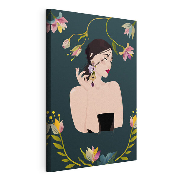 Cuadros Una mujer con flores alrededor del cuello (SKU: s38208) Cuadros Cuadros Una mujer con flores alrededor del cuello (SKU: s38208)