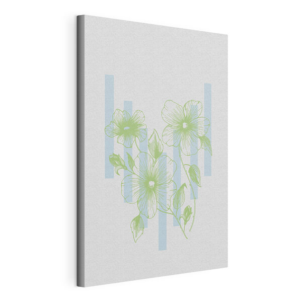 Cuadros Un dibujo de flores en una pared (SKU: s38212) Cuadros Cuadros Un dibujo de flores en una pared (SKU: s38212)
