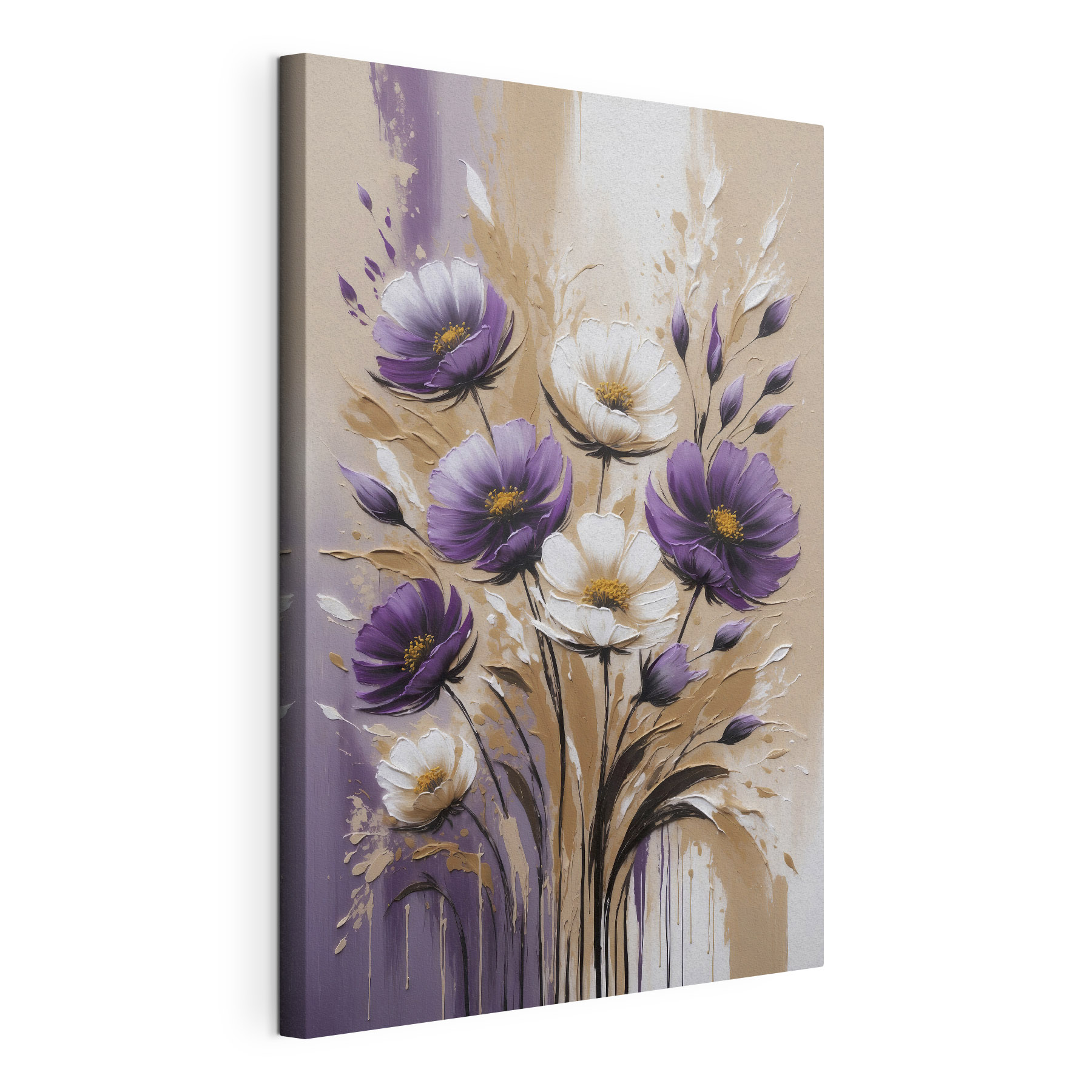 Vibrant flowers in soft colors