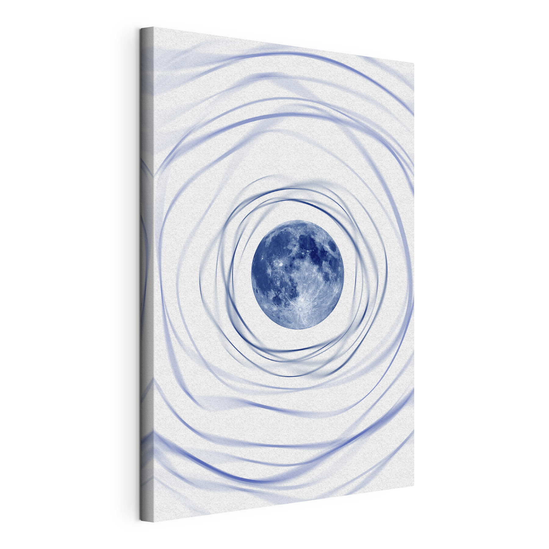 A blue planet with a swirly circle around it A blue planet with a swirly circle around it