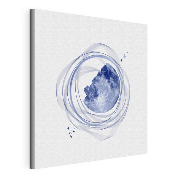 Cuadros Un planeta azul rodeado de círculos blancos (SKU: s38280) Cuadros Cuadros Un planeta azul rodeado de círculos blancos (SKU: s38280)