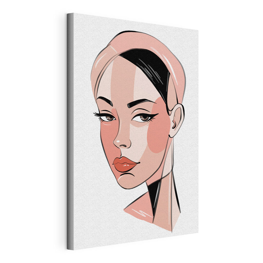 A woman with pink hair and black hair A woman with pink hair and black hair