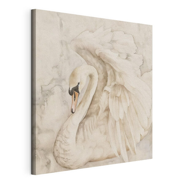 Cuadros Cuadros Un cisne blanco con alas (SKU: s38296)