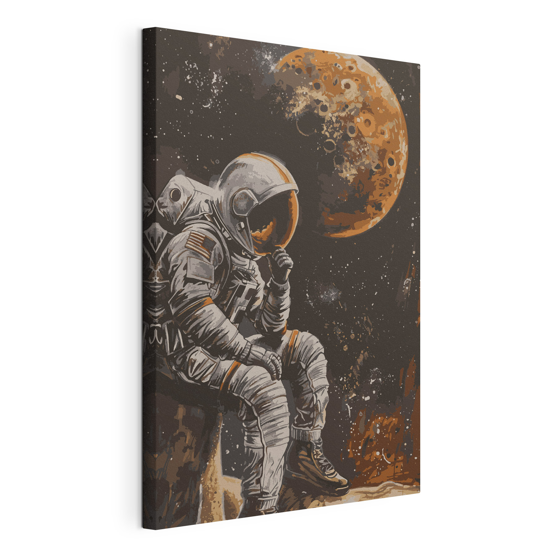 An astronaut sitting on a rock An astronaut sitting on a rock