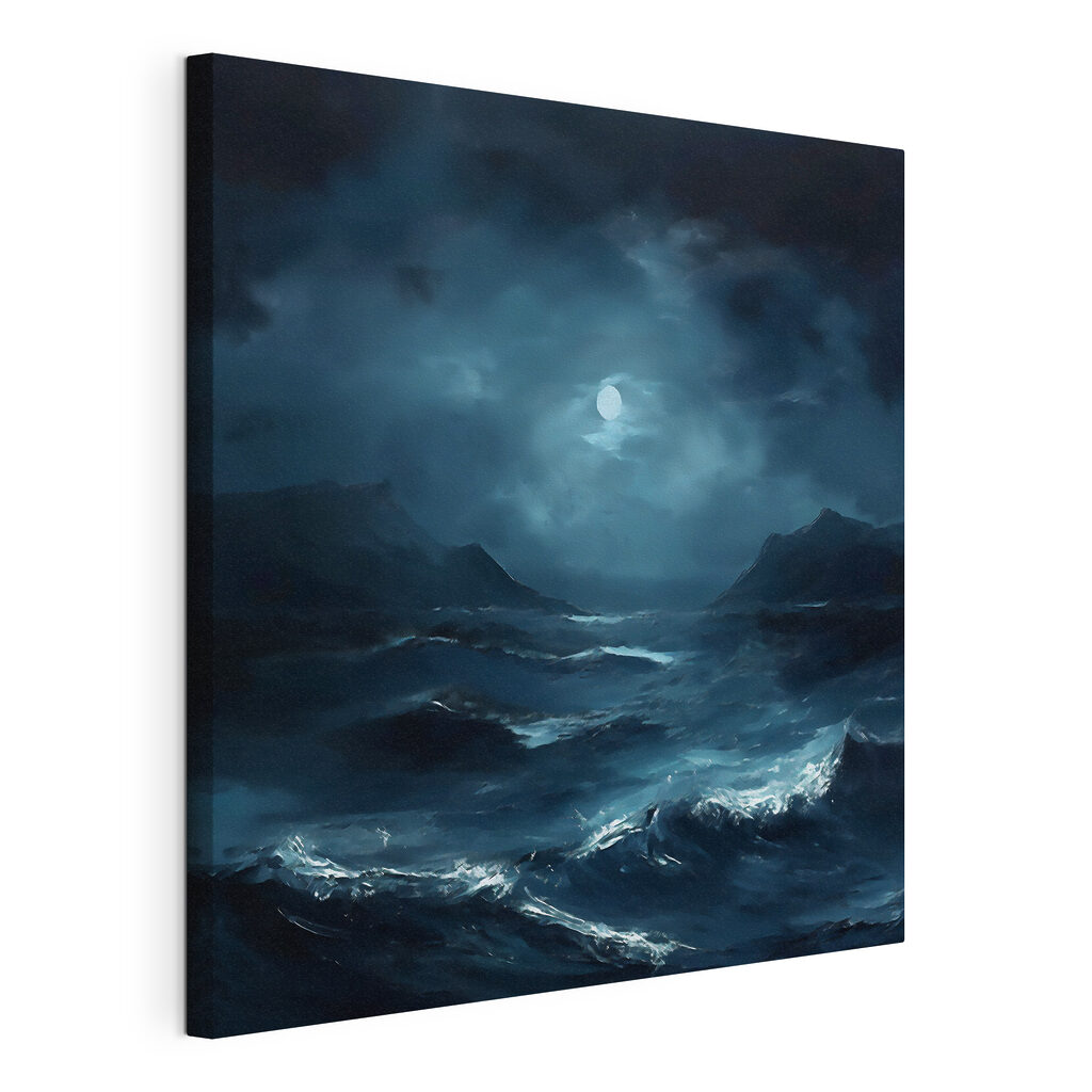 A moonlit night over a sea A moonlit night over a sea