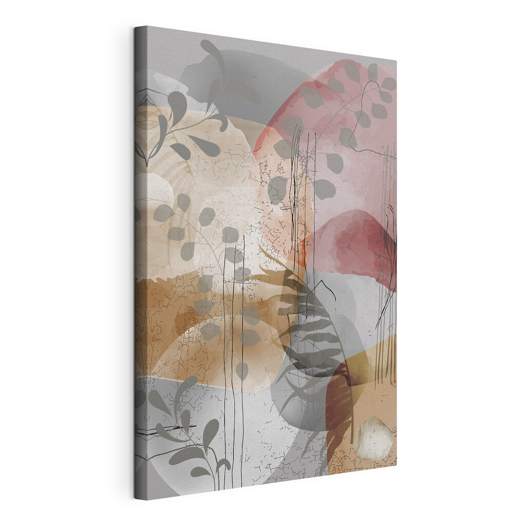 A painting of plants and flowers A painting of plants and flowers