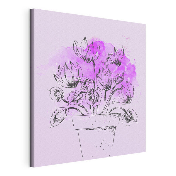 Cuadros Cuadros Un dibujo de una planta en una maceta (SKU: s38332)