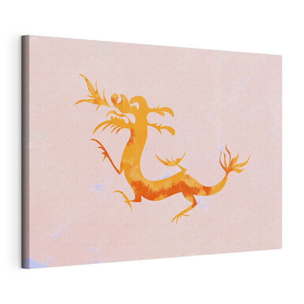 Cuadros Cuadros Un dragón naranja con una larga cola (SKU: s38336)