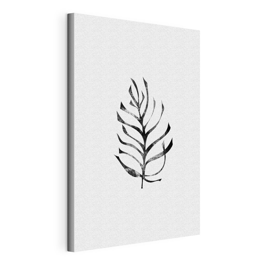 A black and white leaf