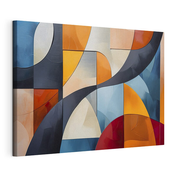 Cuadros Una obra de arte llena de color con formas curvas (SKU: s38360) Cuadros Cuadros Una obra de arte llena de color con formas curvas (SKU: s38360)