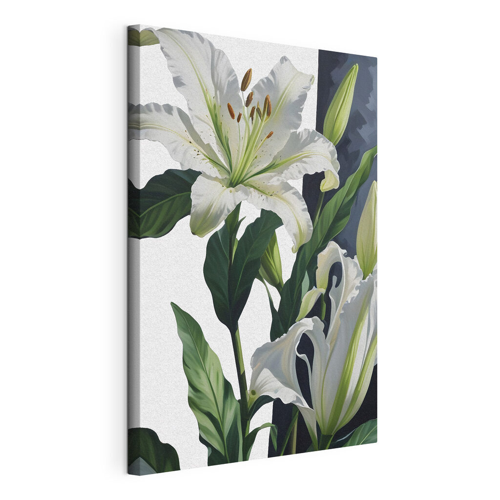 Elegant white lilies in bloom