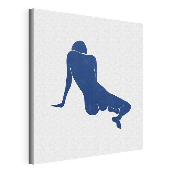 Cuadros Un dibujo azul de una persona tumbada (SKU: s38385) Cuadros Cuadros Un dibujo azul de una persona tumbada (SKU: s38385)