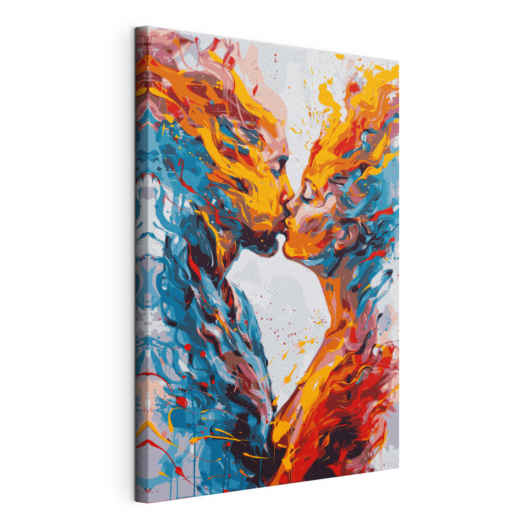 A man and woman kissing A man and woman kissing