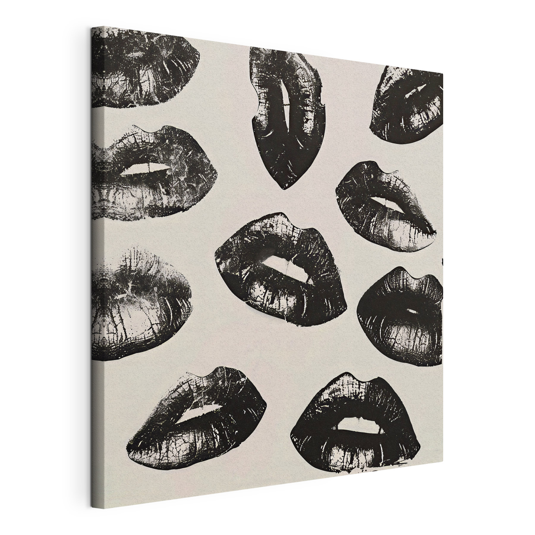 A group of lips prints
