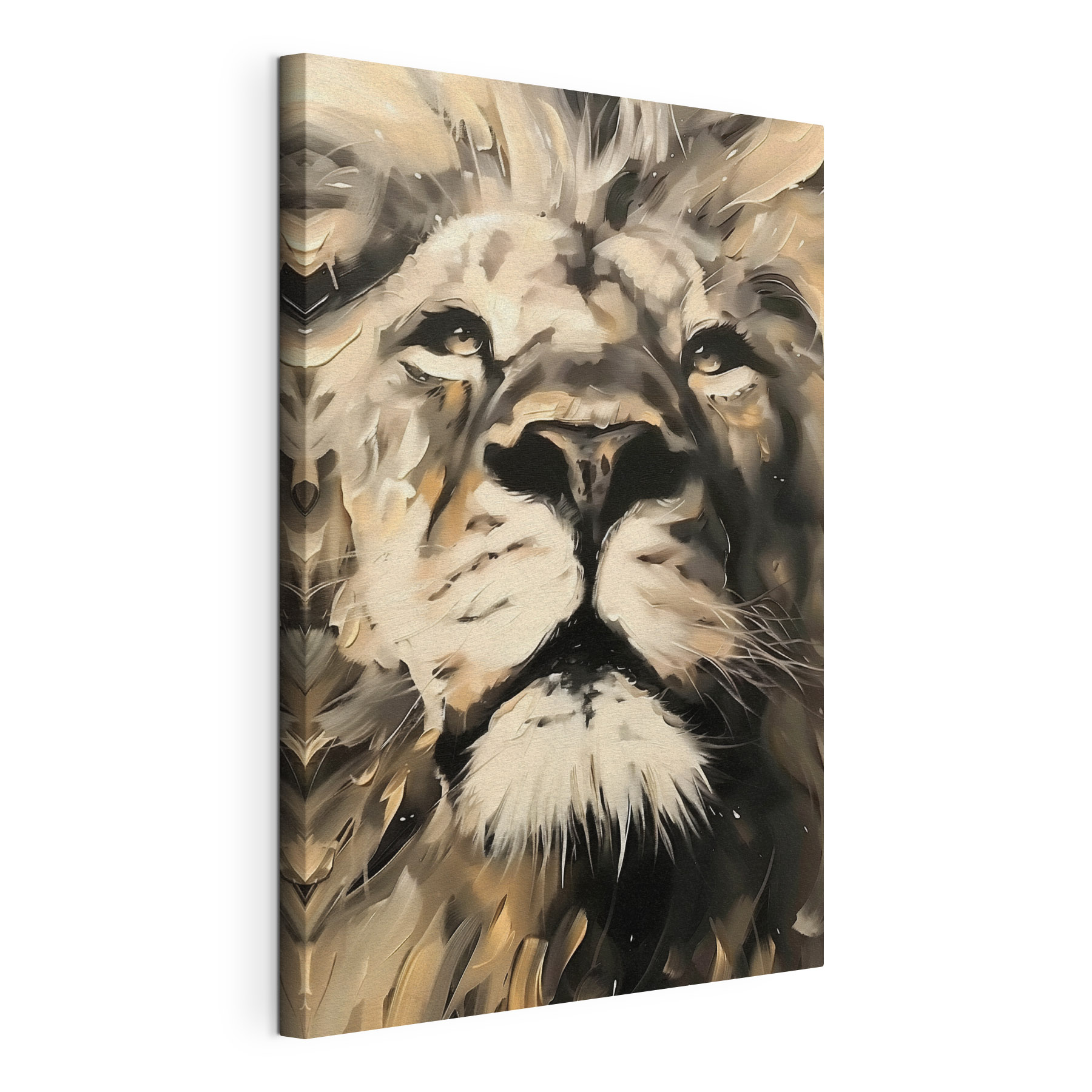 Majestic lion with piercing gaze Majestic lion with piercing gaze
