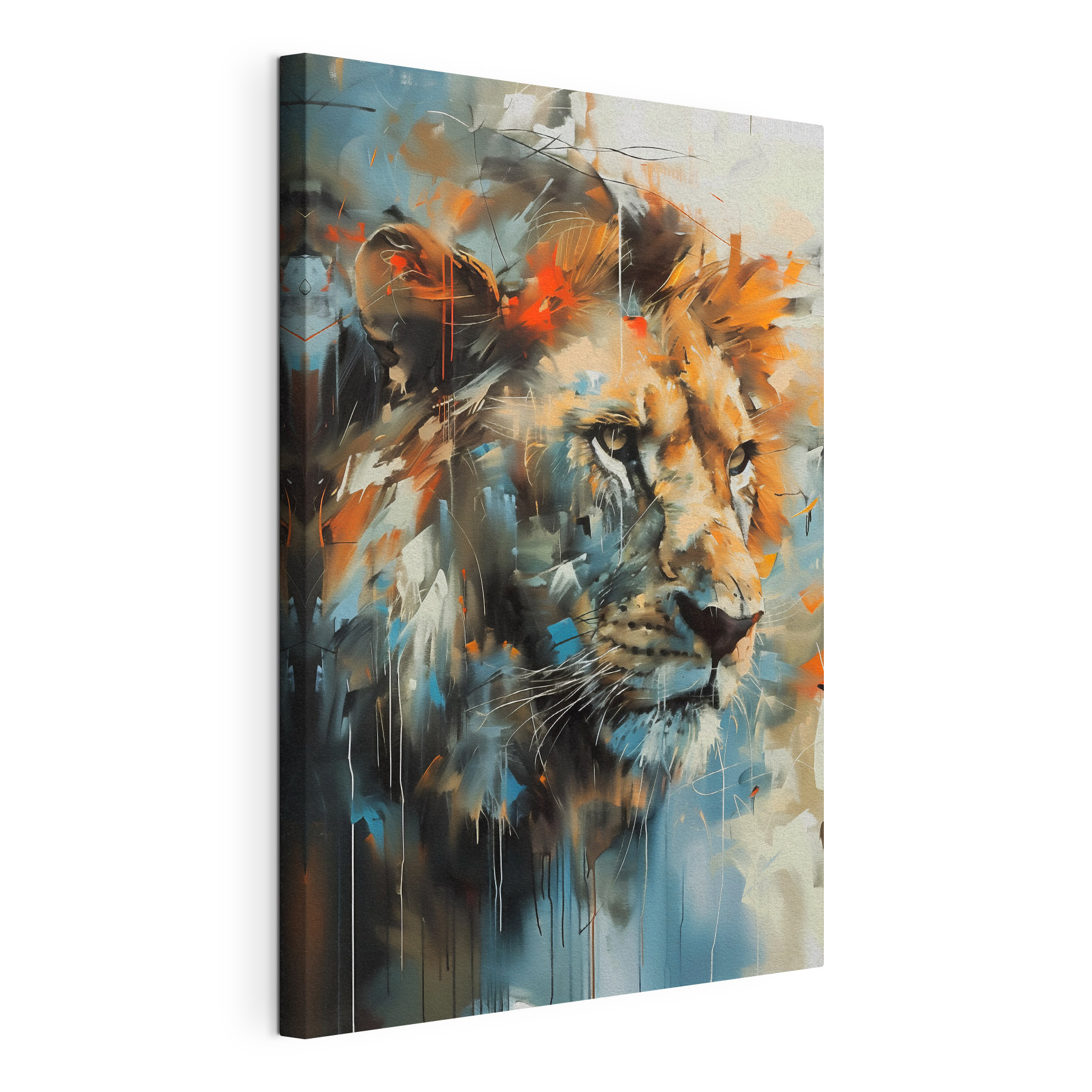 A painting of a lion A painting of a lion