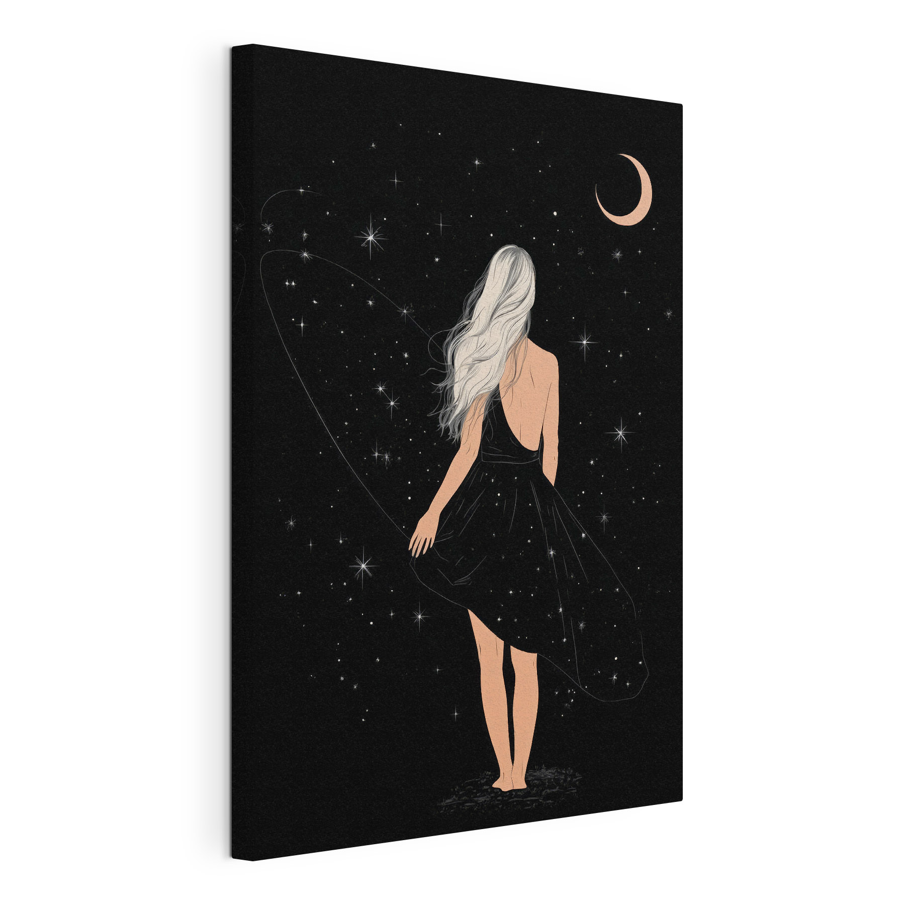 A woman in a black dress A woman in a black dress