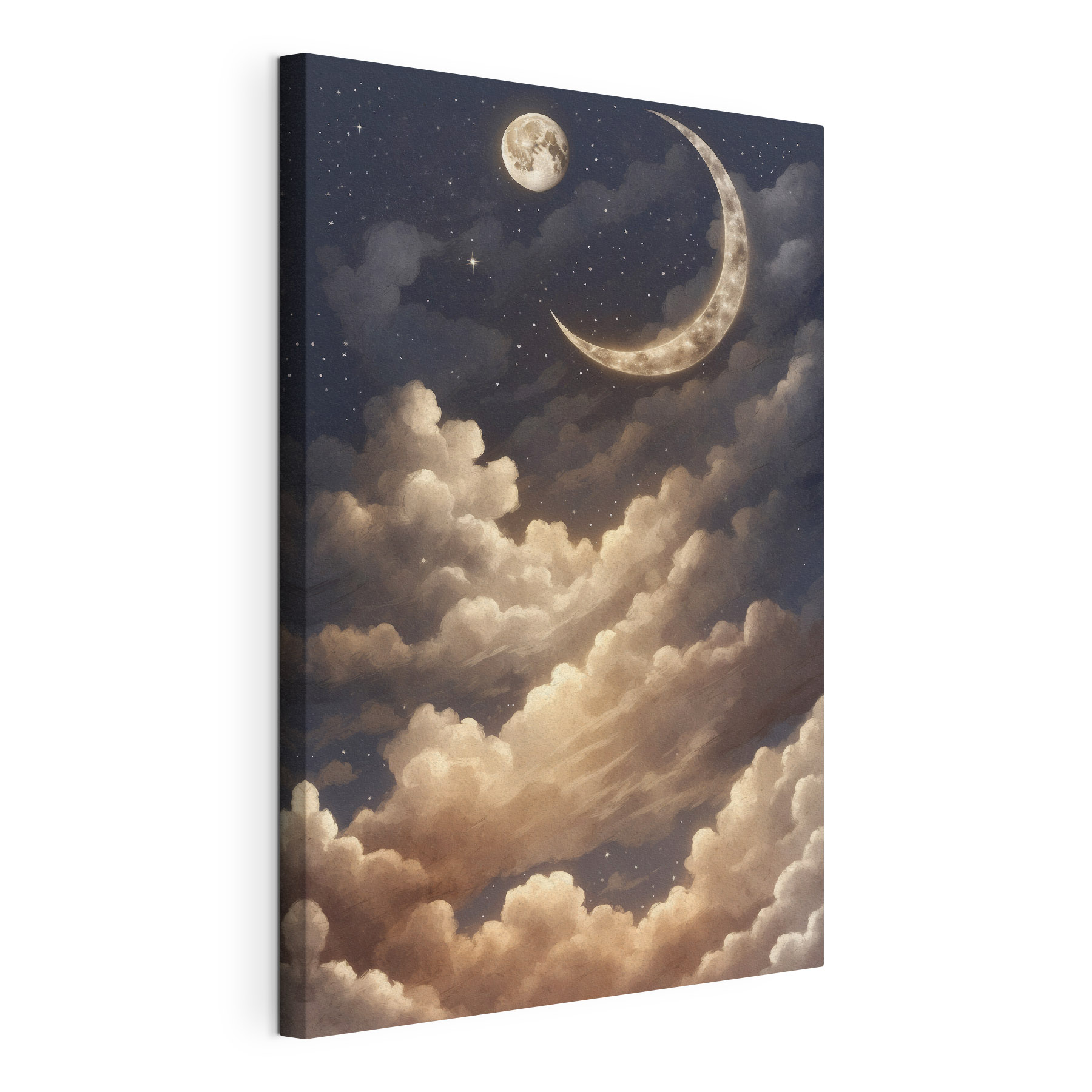 A moon and clouds in the sky A moon and clouds in the sky