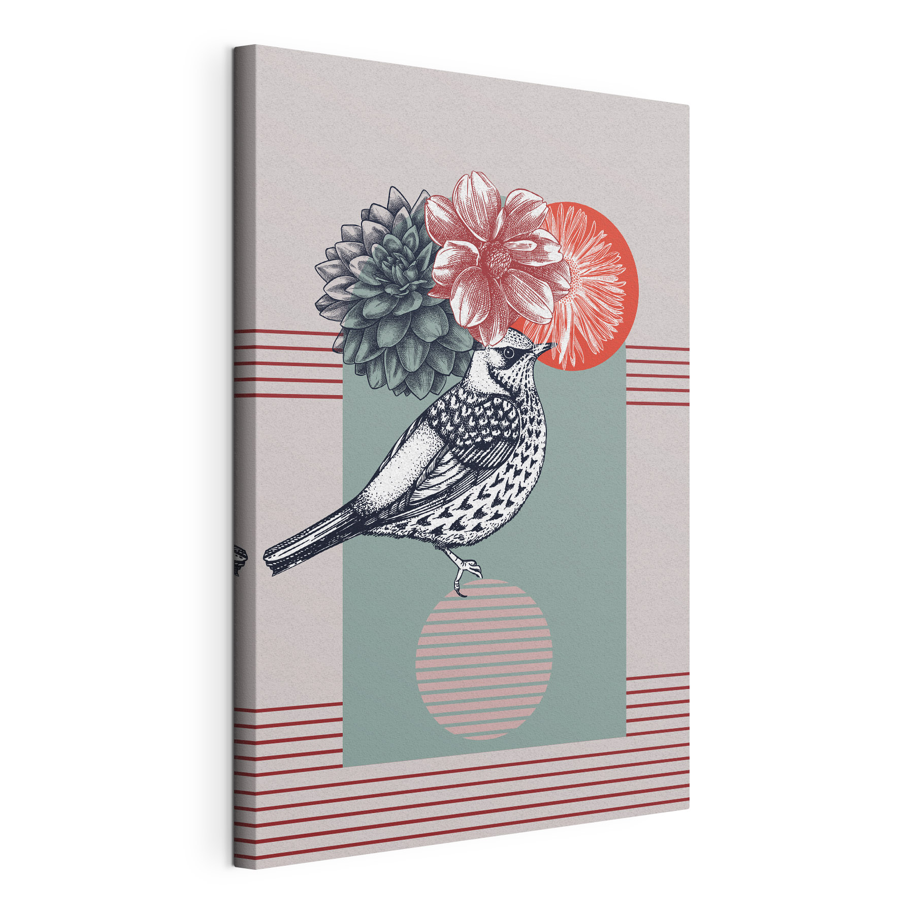 A bird with flowers on its head A bird with flowers on its head