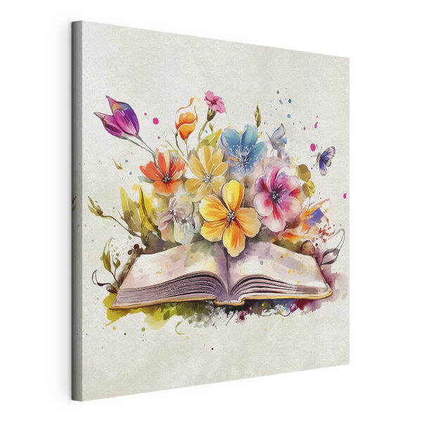 Cuadros Cuadros Un libro con flores y mariposas (SKU: s38446)