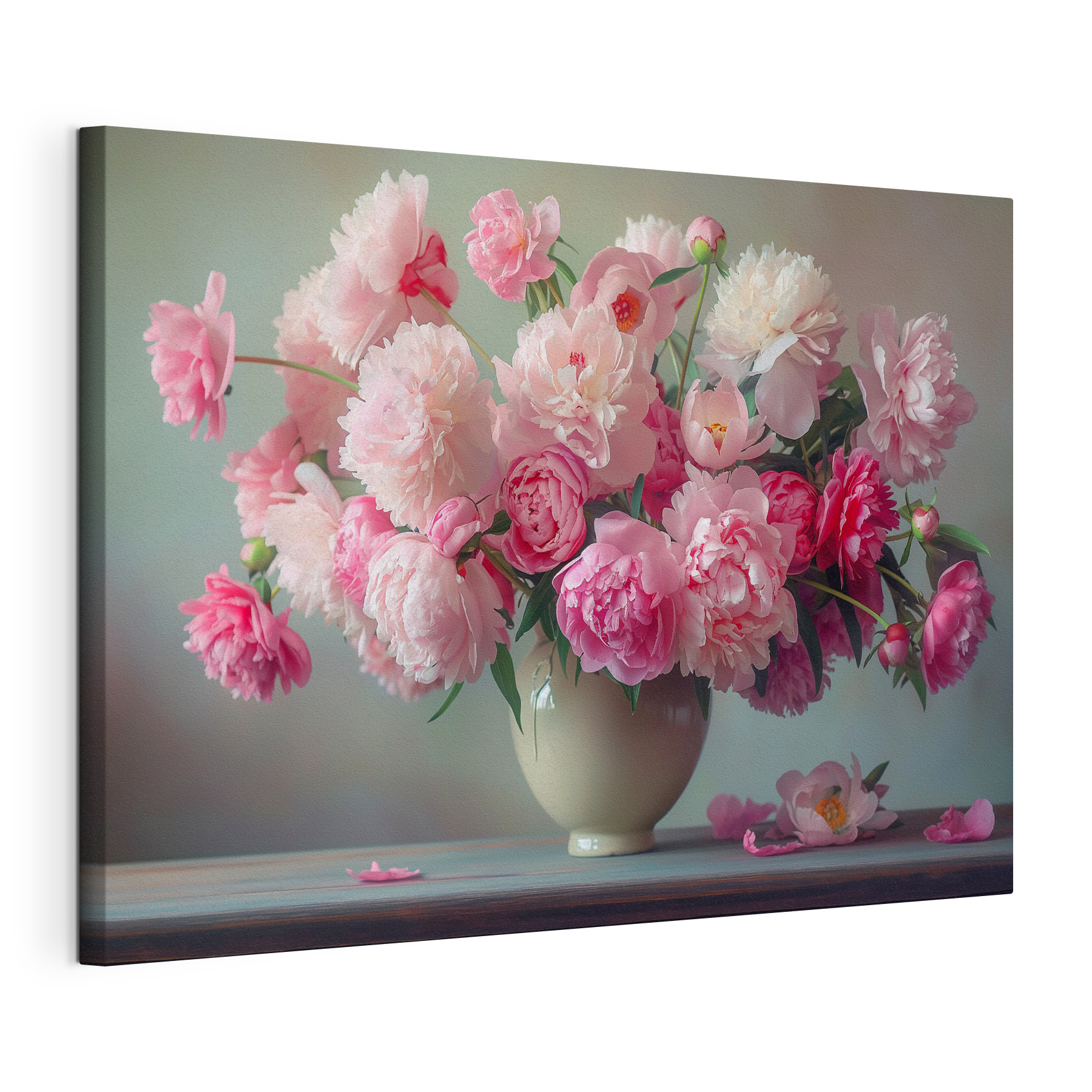 A vase of pink flowers A vase of pink flowers