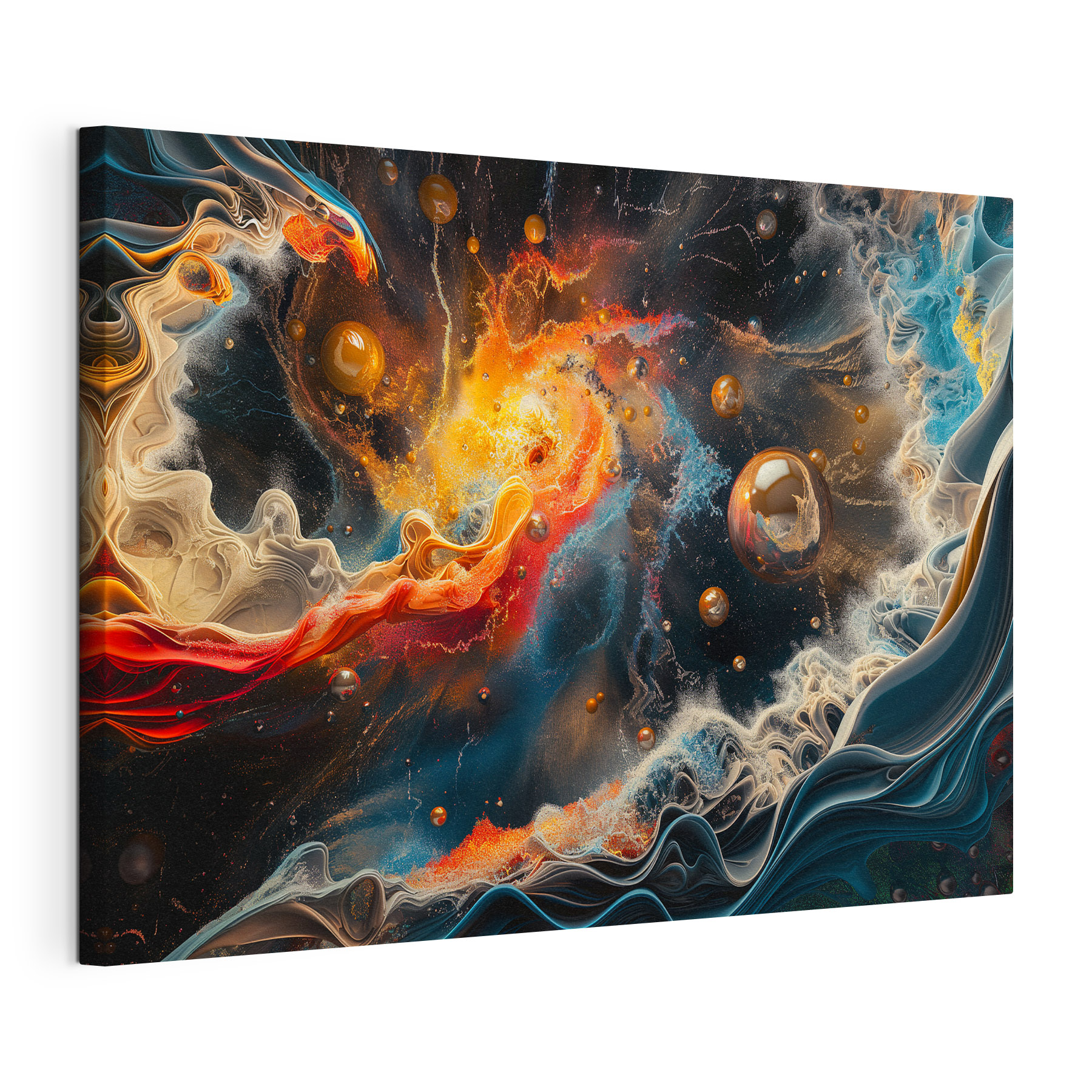 A colorful art of a planet
