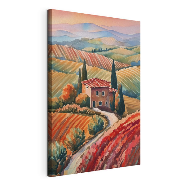 Cuadros Un cuadro que representa una casa en medio de un campo (SKU: s38487) Cuadros Cuadros Un cuadro que representa una casa en medio de un campo (SKU: s38487)