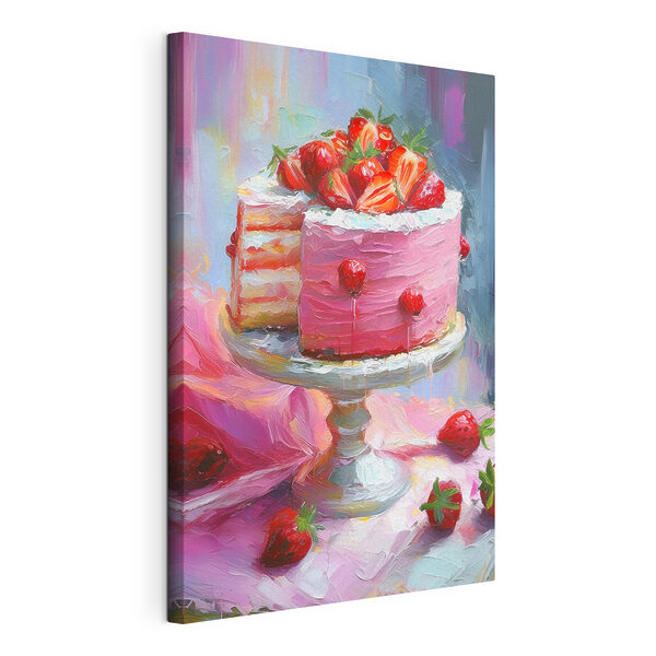 Cuadros Un cuadro en el que se ve una tarta con fresas por encima (SKU: s38499) Cuadros Cuadros Un cuadro en el que se ve una tarta con fresas por encima (SKU: s38499)