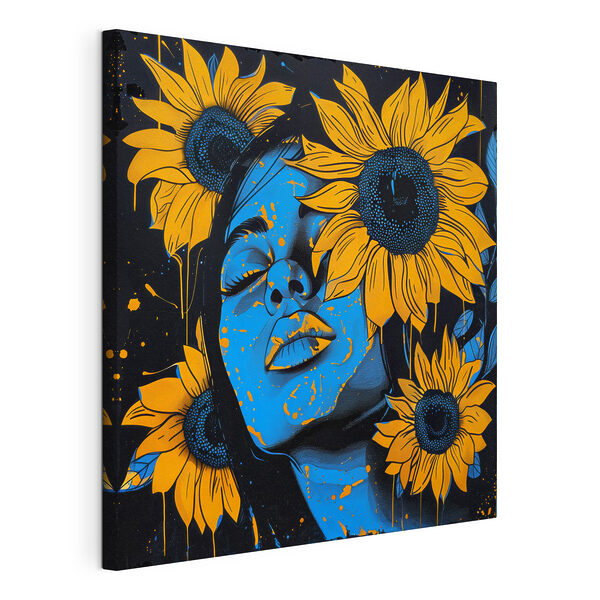 Cuadros Un cuadro de una mujer con girasoles (SKU: s38505) Cuadros Cuadros Un cuadro de una mujer con girasoles (SKU: s38505)