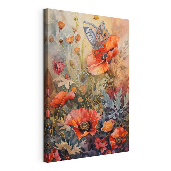 Cuadros Una mariposa sobre una flor (SKU: s38519) Cuadros Cuadros Una mariposa sobre una flor (SKU: s38519)