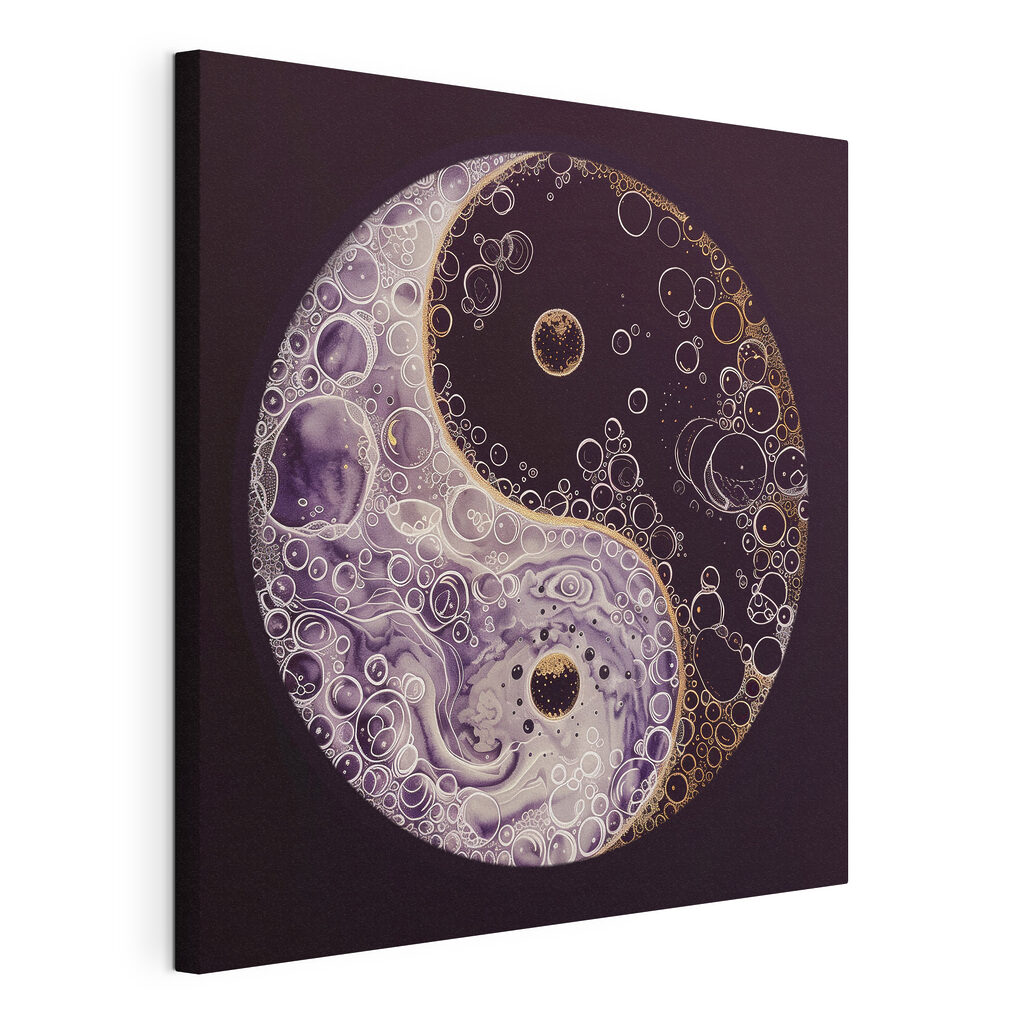 A yin yang symbol with bubbles A yin yang symbol with bubbles