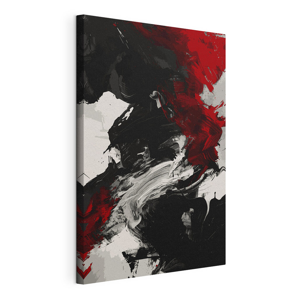 A black and red paint A black and red paint