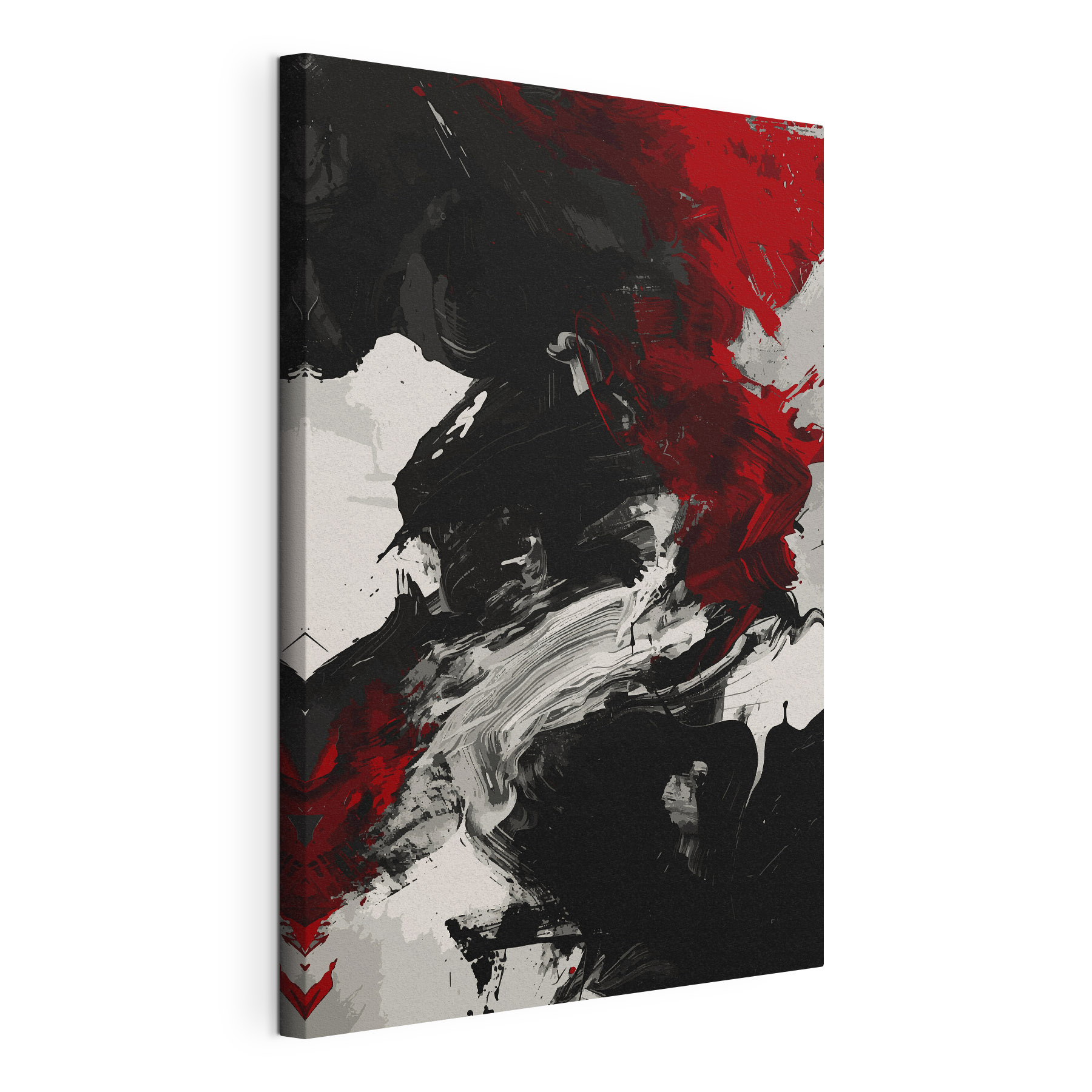 A black and red paint A black and red paint