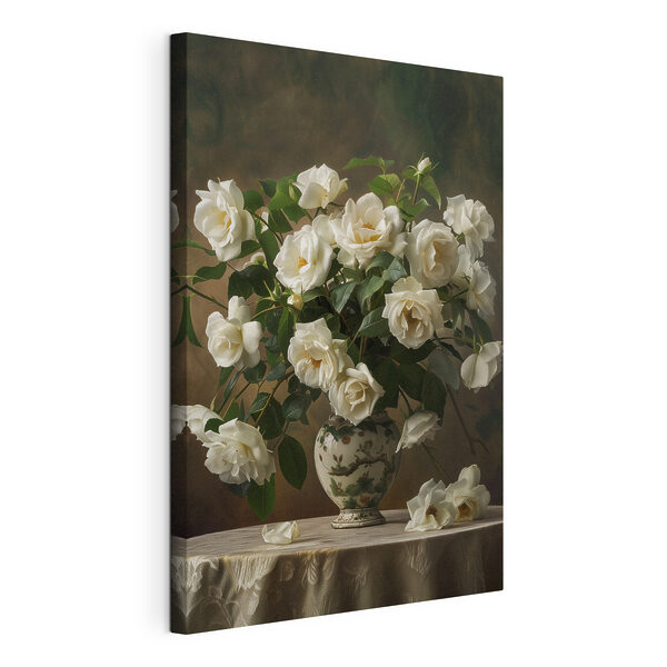 Cuadros Cuadros Un jarrón con flores blancas (SKU: s38556)